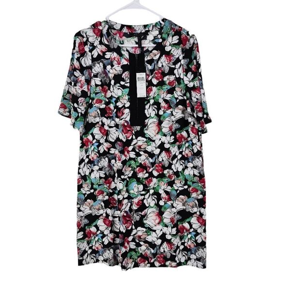 BCBGMaxAzria Women's Floral-Print Shift Dress - M - Picture 2 of 8